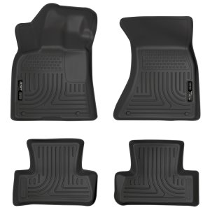 Audi Q5 Floor Liners - Front + Rear - Husky Liners - WeatherBeater - Black - `09-`14